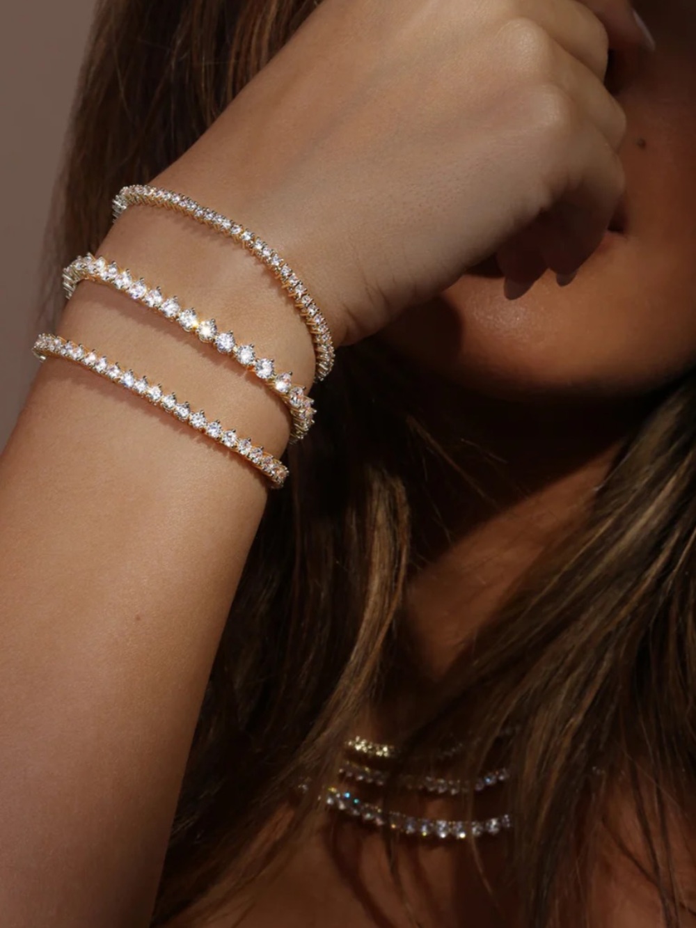 Not Your Basic Tennis Bracelet 4mm Melinda Maria - Picture 2 of 3
